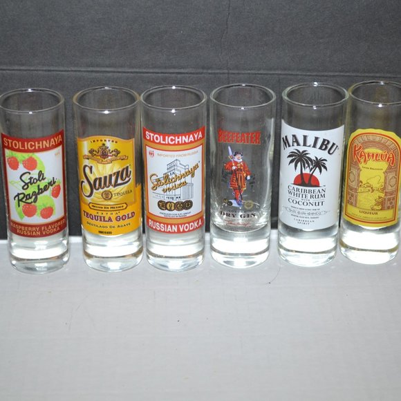 Set Of 6 Shot Glasses New In Box Various Brands Barware Decor - Picture 5 of 9